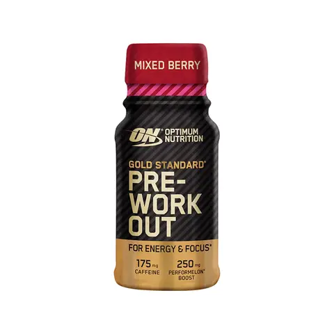 Optimum Nutrition Gold Standard Preworkout Shot Gemengde bessen 720 ml (12 stuks)