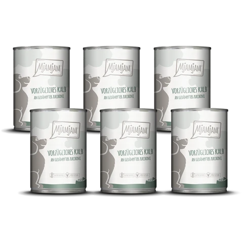 MjAMjAM Vorzügliches Kalb an gedämpfter Zucchini 6 x 400 g