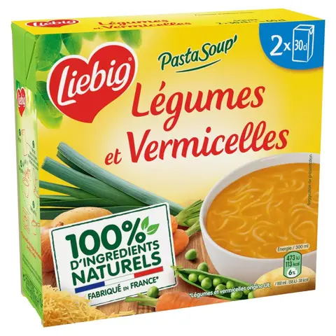 LIEBIG Soupe Légumes et Vermicelles 2x30cl