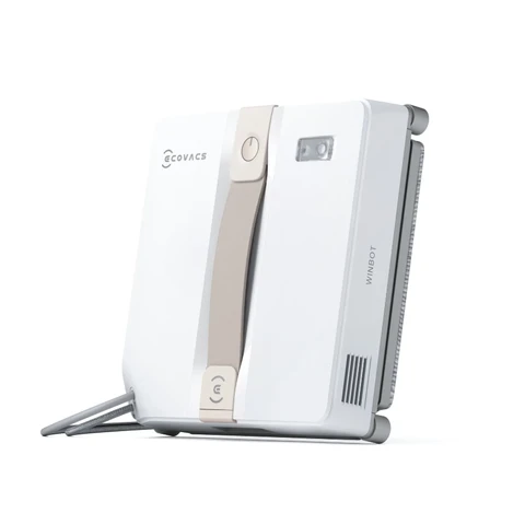 Robot lave-vitres ECOVACS WINBOT MINI - Beige, design compact, double buses avec pulvérisation ultrasonique, système de protection à 9 niveaux, planification intelligente de l'itinéraire, 3 modes de nettoyage, système anti-dérapant