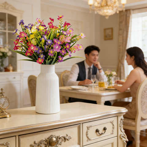 10Pcs 13.8in/35cm
Artificial Flowers for Outdoors Plastic Fake Plant Silk Flower for Outside Garden Porch Front Door Planters Flower Bed Yard Home Decoration