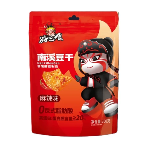 Hao Ba Shi Nanxi Tofu Jerky Spicy Flavor 200g