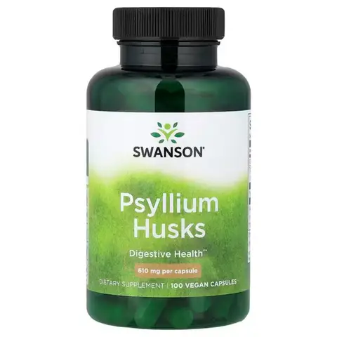 Swanson Psyllium Husk Digestive Support 610mg Capsules - 100 Capsules