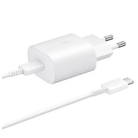 Samsung 25W Reise-USB-A und USB-C-Wandladegerät Einheitsgröße für Zuhause, Büro und Reisen