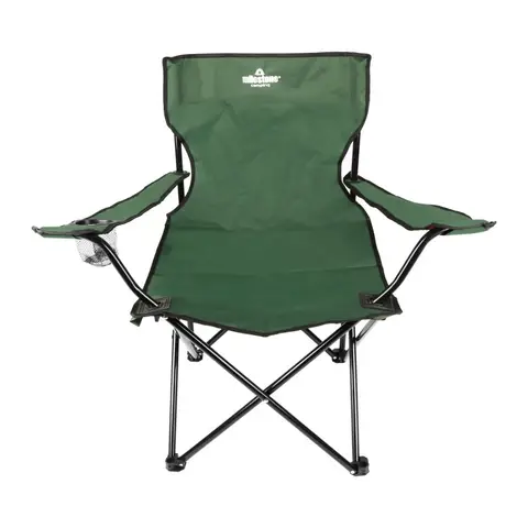 Milestone Camping Chair Folding with Cup Holder Green