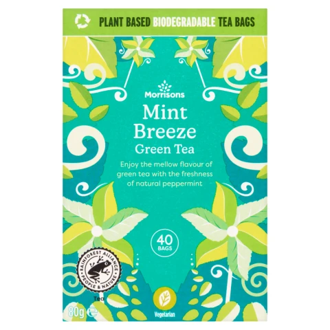 Morrisons Mint Breeze Green Tea 40 Bags 80G
