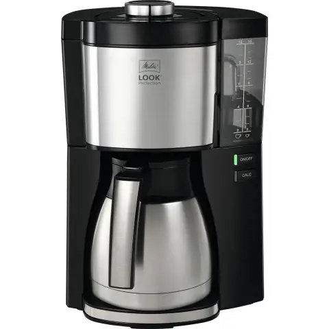 Melitta Look Therm Perfection - Filterkaffeemaschine - mit Thermokanne - Tropfstopp - 10 Tassen - Schwarz (1025-16)