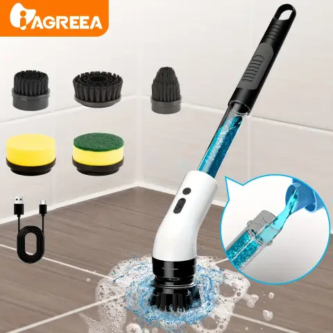 Iagreea Electric Spin Scrubber, Liquid Storage Design, Perfect for Cleaning