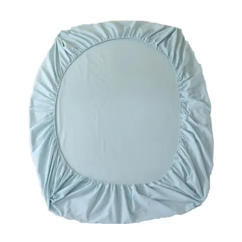 ochama x H.XUN Housse de Matelas en Coton Pur - Housse de Matelas en Coton Brossé, Housse Anti-dérapante, Poche Profonde, Protection Élastique Tout Autour, Douce, Respirante, Respectueuse de la Peau, Lavable en Machine - Bleu, Lit King Size 180*200 cm