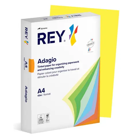 Rey Adagio A4 Paper Deep Yellow 80GSM 500 Sheets