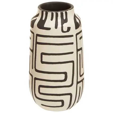 Fifty Five South Vase Barren Earthenware White/Black