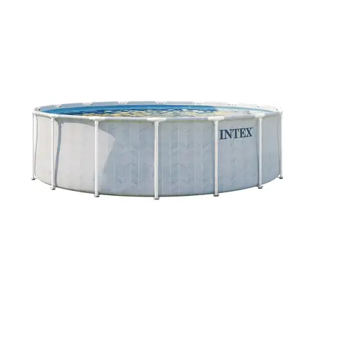 INTEX Piscine à chevrons rondes - Ø x H 4,88 m x 1,22 m