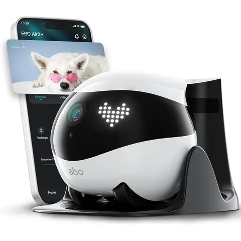 Enabot EBO Air 2 Robot de Compagnie (Blanc Colombe)