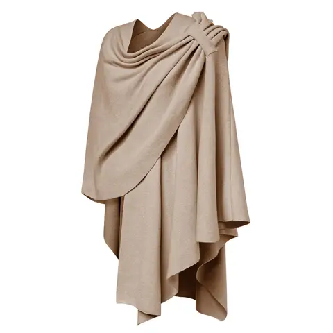 PULI Womens Shawl 18015 TanF