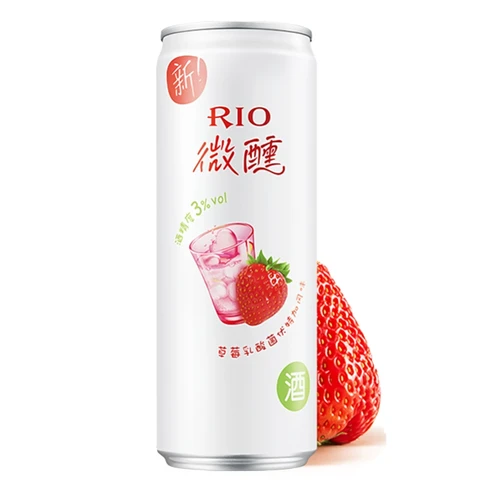 RIO Micro-Drunken Strawberry Lactic Acid Bacteria Flavor Cocktail 330ml