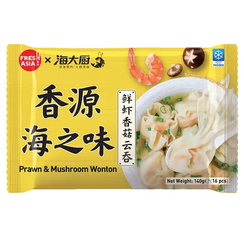 FRESHASIA Premium Prawn & Mushroom Wonton 140g