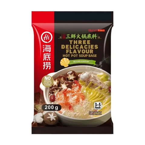 Haidilao Base pour fondue chinoise aux trois délices - 200 g