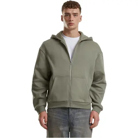 Urban Classics Fluffy Zip Hoody Sweat & Fleece - Kapuzenjacke mit Reißverschluss paleolive Größe M