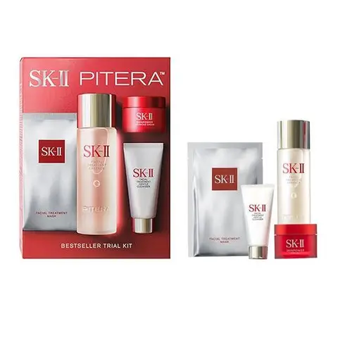SKII Neues Erlebnis 4er-Set (Essenz 75ml+Feuchtigkeitscreme 15ml+Reinigung 20g+Maske 1 Stück)