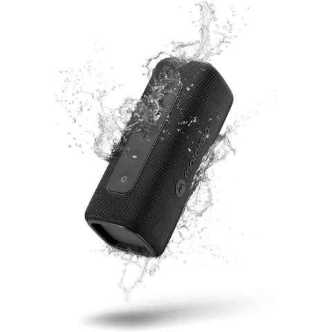 Motorola Sound – ROKR 600 kabelloser Bluetooth-Lautsprecher – kraftvoller 30-W-Sound, wasser- und staubresistent, Broadcast-Funktion, 20+ Lautsprecher, 6 Stunden Spielzeit, Schwarz