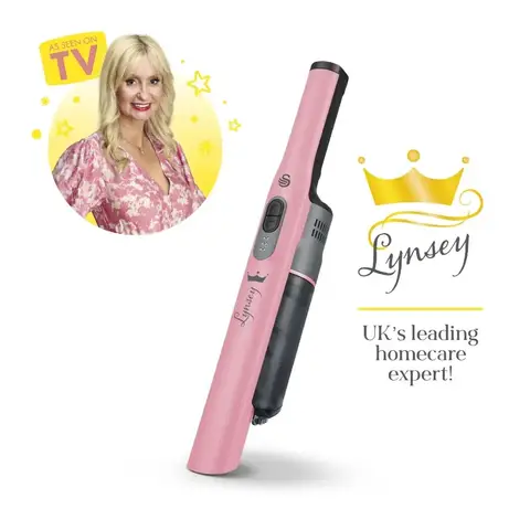 Swan TV’s Queen of Clean Handheld Cordless Vacuum Cleaner, 14.8V, 2 Speed Settings, Pet Tool - Pink, SC15829QOC
