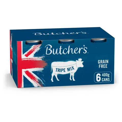 Butcher's Tripe Dog Wet Dog Food Tins 6 x 400g