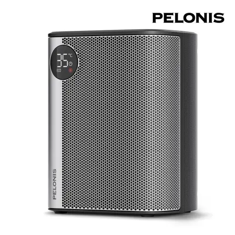 PELONIS Elektroheizung, 2000W energiesparender leiser Raumheizer, tragbarer Keramik-Heizlüfter mit ECO-Modus, Thermostat 3 Modi, 24-Stunden-Timer, Überhitzungs- & Kippschutz,