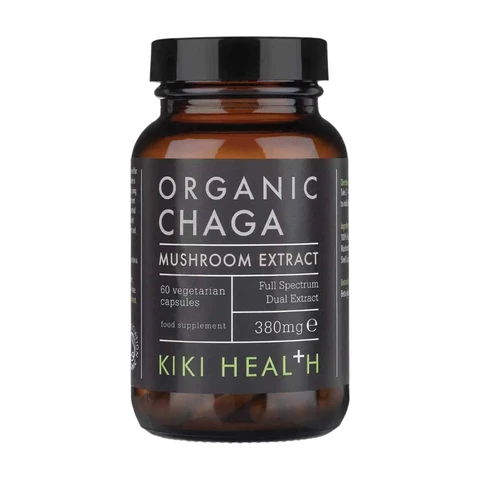 KIKI Health Chaga Extract, 380mg - 60 Vegan Capsules
