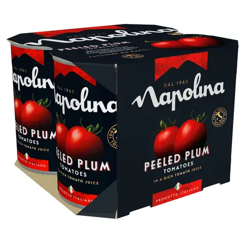 Napolina Peeled Plum Tomatoes 4x400g