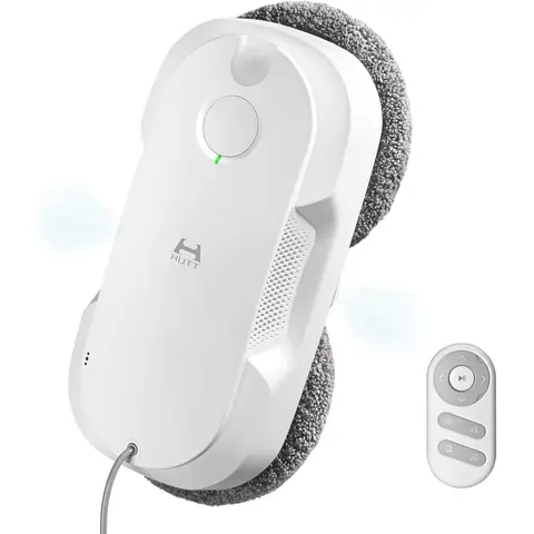 HUTT DDC56 Window Cleaner Robot with Remote Control, 3800Pa Intelligent Navigation Robot Vacuum Cleaner for Windows, Glass, Tiles, Bathroom Cleaning with Multiple Safety Guarantee