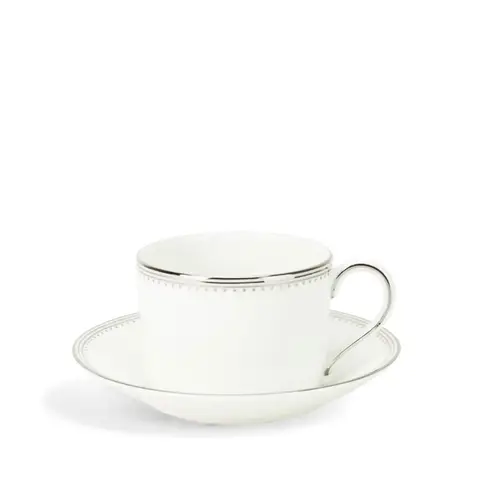 WEDGWOOD Vera Wang Grosgrain Fein Bone China Zuckerdose mit Platinkante