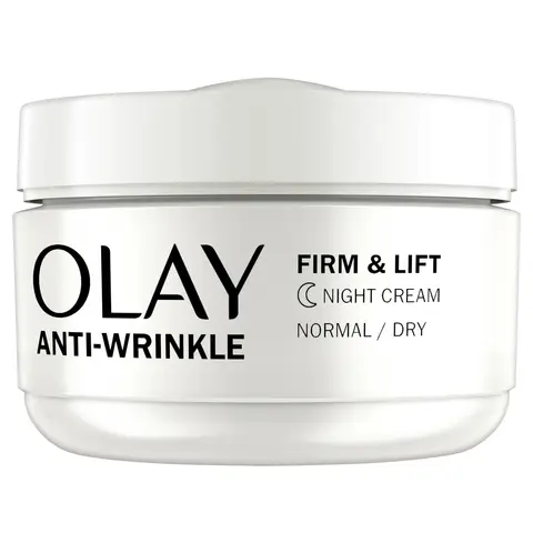 OLAY Anti-Wrinkle Firm & Lift Night Cream, For Fine Lines & Wrinkles, 50ml
