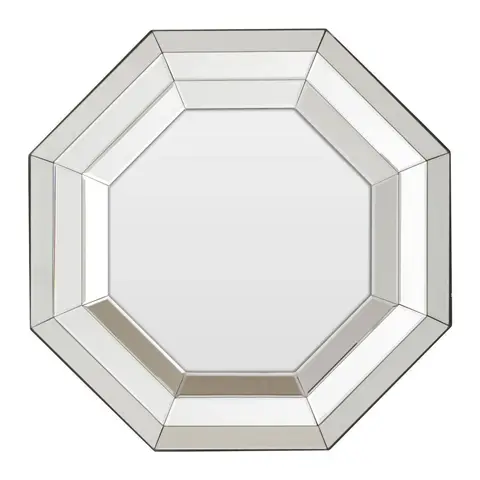 Interiors by Premier Wall Mirror Petillo Octagonal Silver 