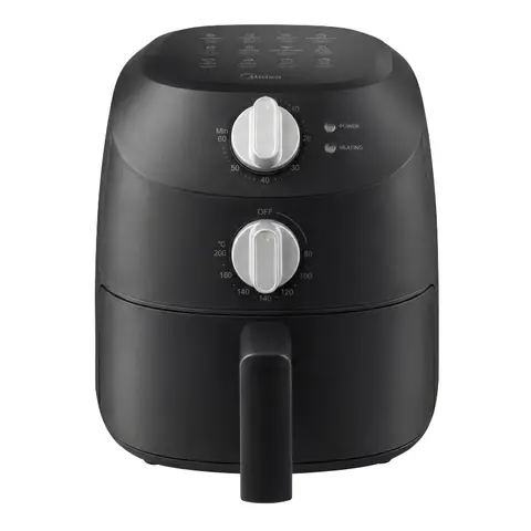 Midea Friteuse à air 2 L, Puissance 1150 W, Design compact, Friteuse saine sans huile, Nettoyage facile, Compatible lave-vaisselle, Panier antiadhésif, Minuterie 60 min, Noir