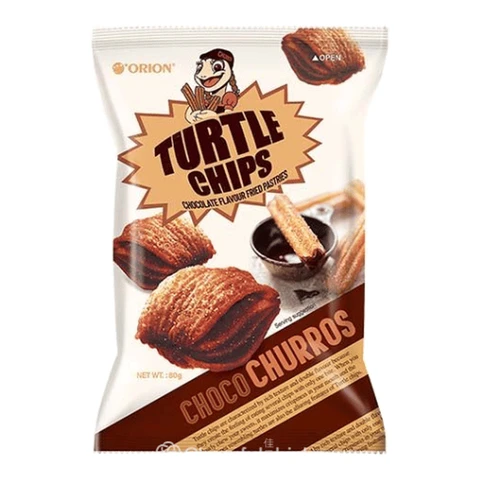 Orion Turtle Chips Choco Churros Flavour 80g