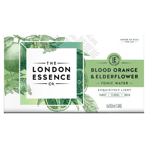 The London Essence Co. Orange & Elderflower Tonic Water 6X150ml Cans