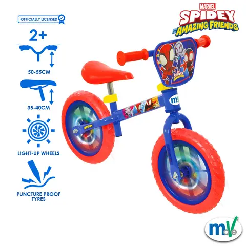 Spidey and his Amazing Friends 12Inch Balance Bike With Light Up Wheels