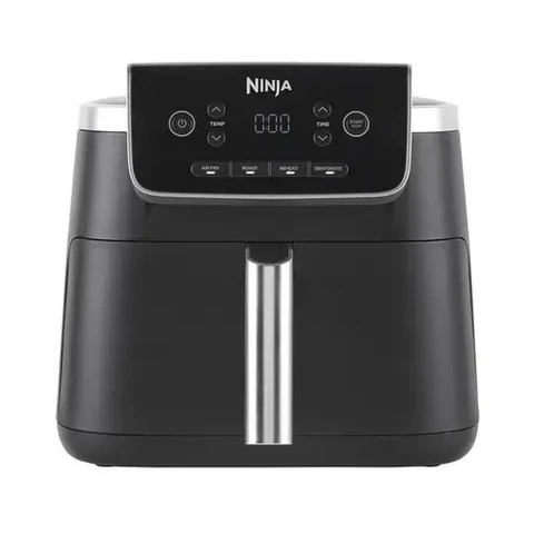Ninja PRO Air Fryer, 4.7L Capacity, Single-Basket Hot Air Fryer, 4-in-1 Functionality, for 1-2 Servings, Digital Controls, Cook from Frozen, Non-Stick Drawer & Crisper Basket, Black AF140EU​