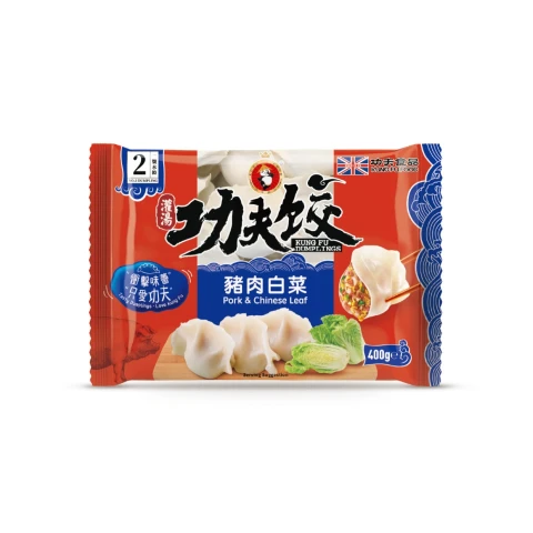 KUNGFU Schweinefleisch-Weißkohlpfannkuchen 400g 功夫水饺-猪肉白菜 400g
