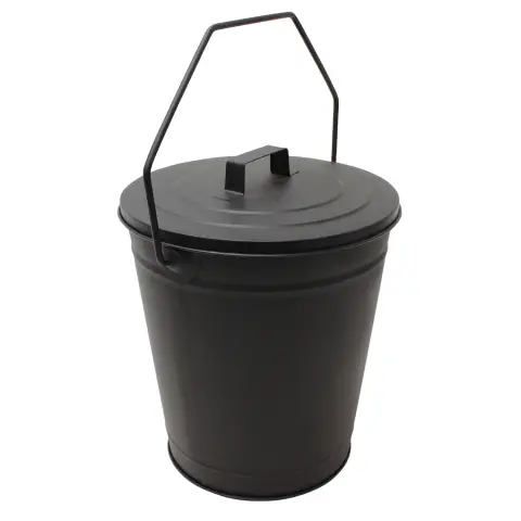 JVL Charnwood Coal Bucket Log Holder with Handle and Lid – Fireside