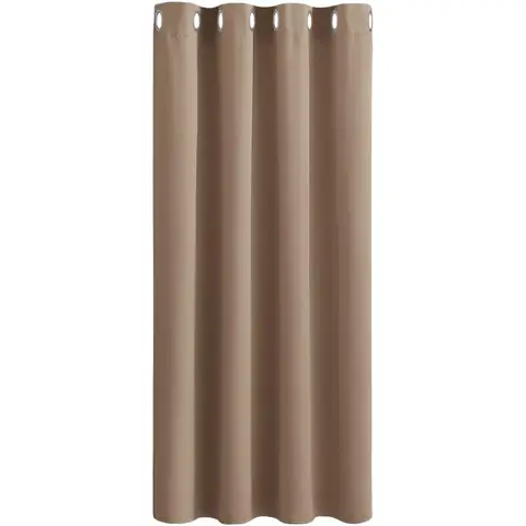 PONY DANCE Blackout Curtains with Eyelet, 1 Panel W140 x L220cm(W55 x L87inch), Cappuccino