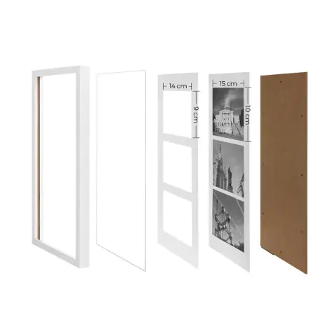 Songmics Photo Frame 3 Window White
