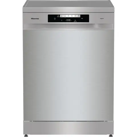 Hisense HS642D90XUK 60cm Freestanding Dishwasher - 14 Place Settings - Stainless Steel - D Rated