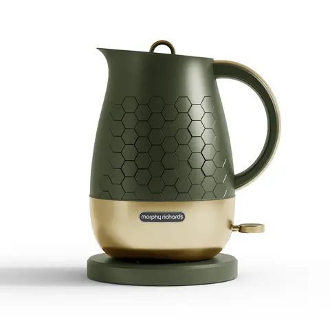 Morphy Richards Cassini Jug Kettle, 1.7L, Olivine, Textured Green - 103022