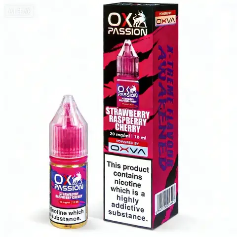 OX Passion Nic Salt E-liquid Strawberry raspberry Cherry 20mg/ml 10ml