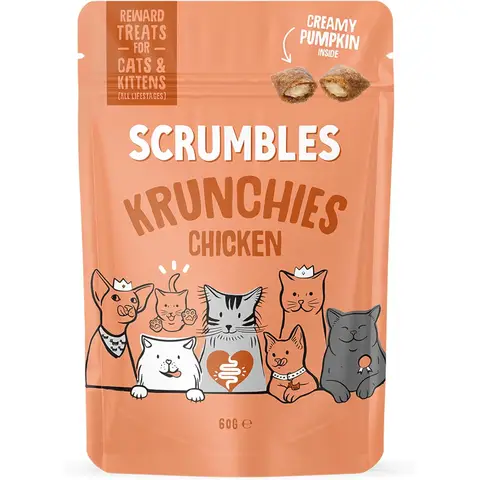 Scrumbles Cat Treats Chicken Krunchies 60g
