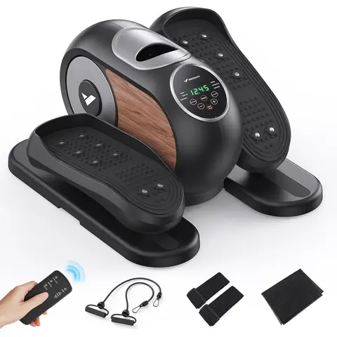 MERACH Under-Desk Elliptical, 12 speeds, remote, display, non-slip, quiet & portable