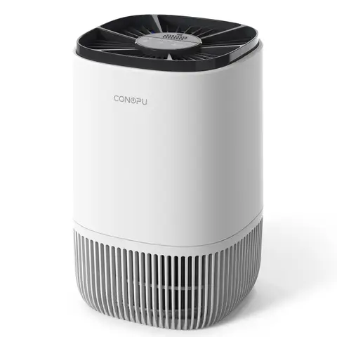【Nouveauté】CONOPU Purificateur d’air HEPA avec diffuseur de parfum, 3 modes, minuterie 24 h, élimine la fumée, le pollen, les squames d’animaux et les cheveux, portable pour la chambre et le salon