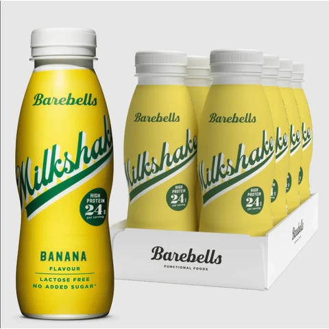 Barebells lactosevrije bananen milkshake, 330ML x 8 stucks