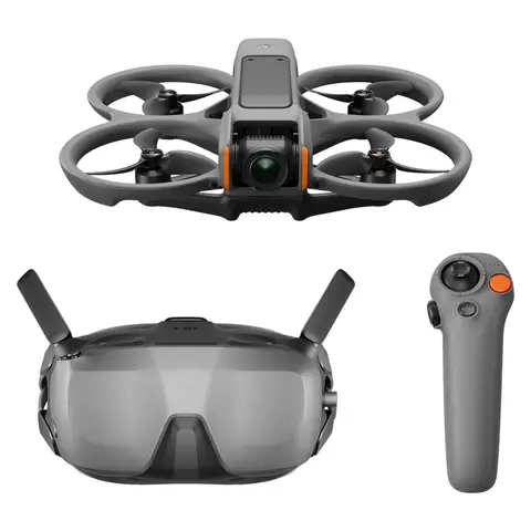 DJI Avata 2 Fly More Combo (1 batterij), FPV-drone met 4K-camera, immersieve ervaring, ingebouwde propellerbescherming, eenvoudige flip/roll-bewegingen, inclusief Goggles 3 en RC Motion 3, POV-content drone, zwart.